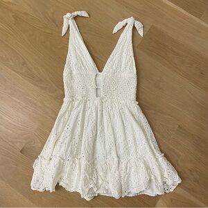 Tobi White Eyelet Mini Dress